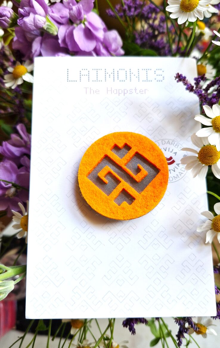 Zalktis - gaiši oranža piespraude